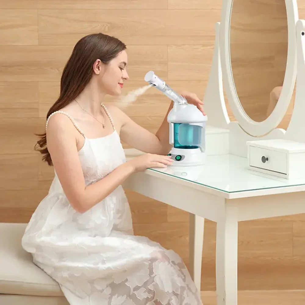 Professionele Ozon Gezichtsstomer Gezicht Verdamper Stomende Warme Nano Nevel Sproeier Hydraterende Draagbare Ionische Huidverzorgingshulpmiddelen