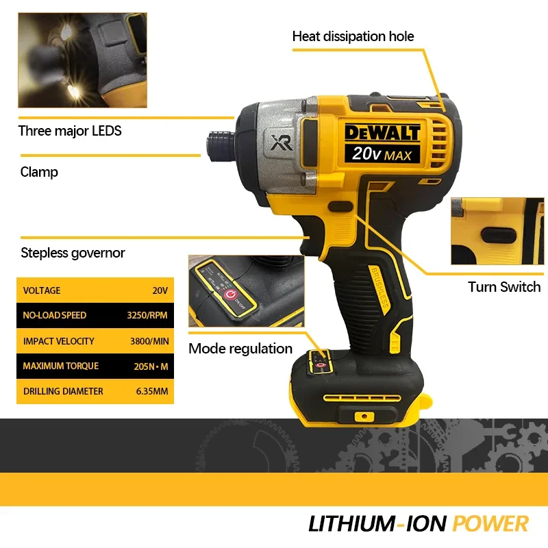 Dewalt dcf887 205n. m bürstenloser elektrischer Schlags ch rauber Akku-Schrauben dreher elektrische Schlag bohrmaschine für Dewalt 20V Batterie