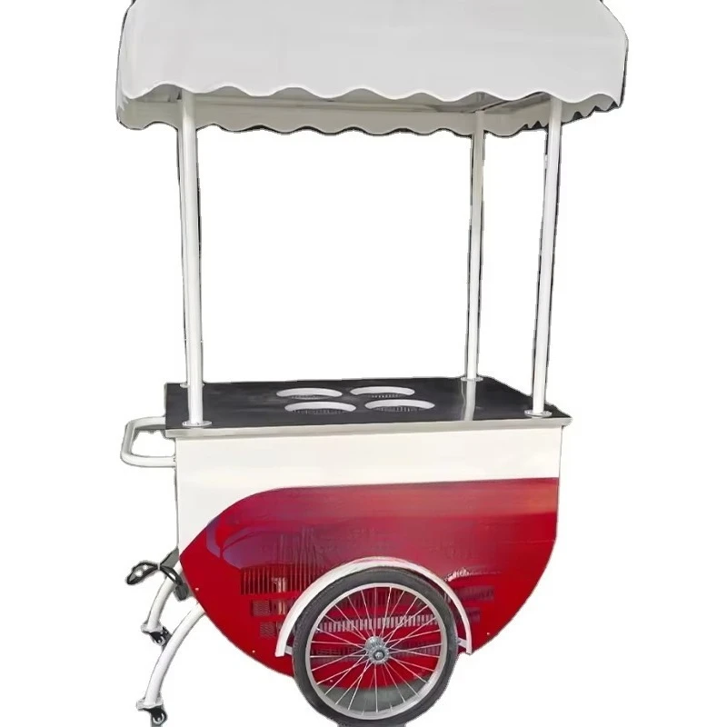 Trolley Snack Food Truck Ice Cream  Market Stall Food  Food Flow Street Vending Truck