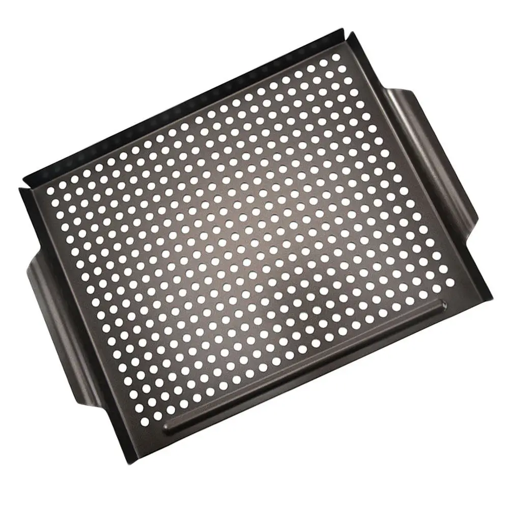 1 Unidad de Plancha de Acero Premium Antiadherente para Barbacoa, Asado, Fritura y Pescado a la Parrilla, para Exteriores, Ligera y Fácil de Usar