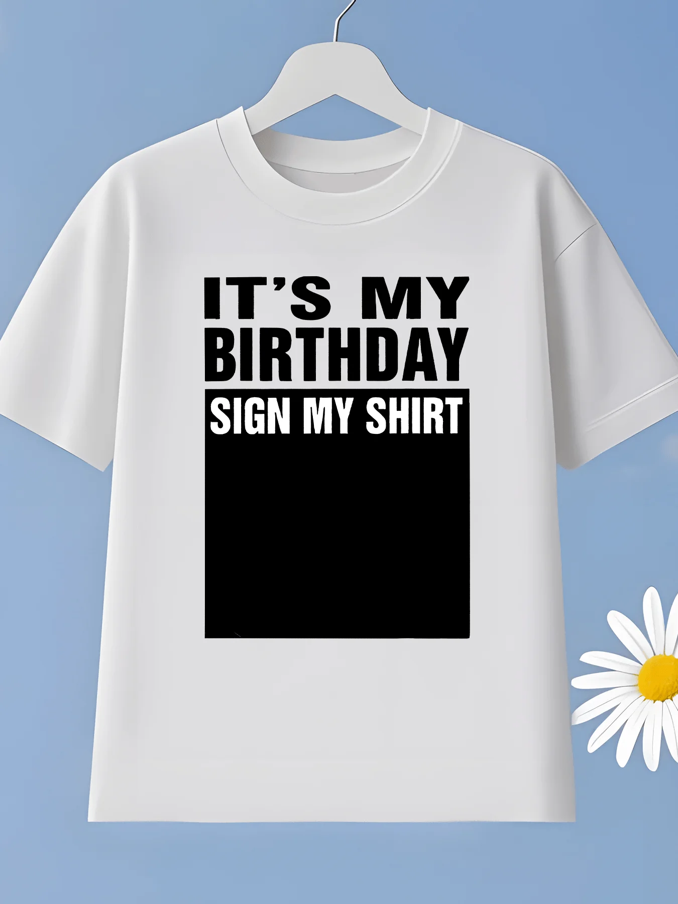 Children's T-shirt with Fun Design, Fun Birthday Print T-shirt Suitable for Indoor and Outdoor Leisure Play, Summer Trend Style