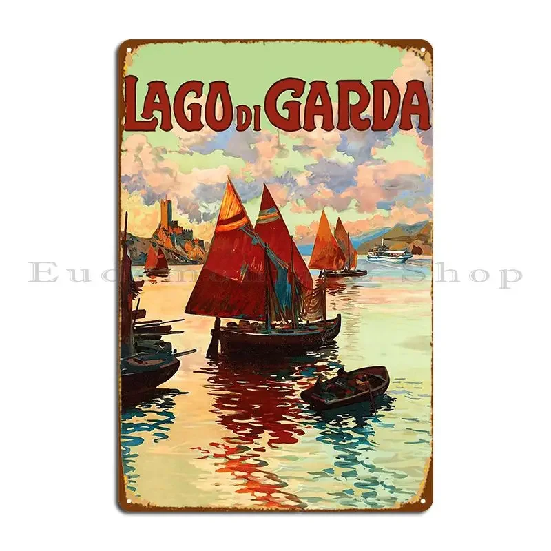 Lake Garda Metal Sign Cinema Club Bar Club Custom Living Room Tin Sign Poster