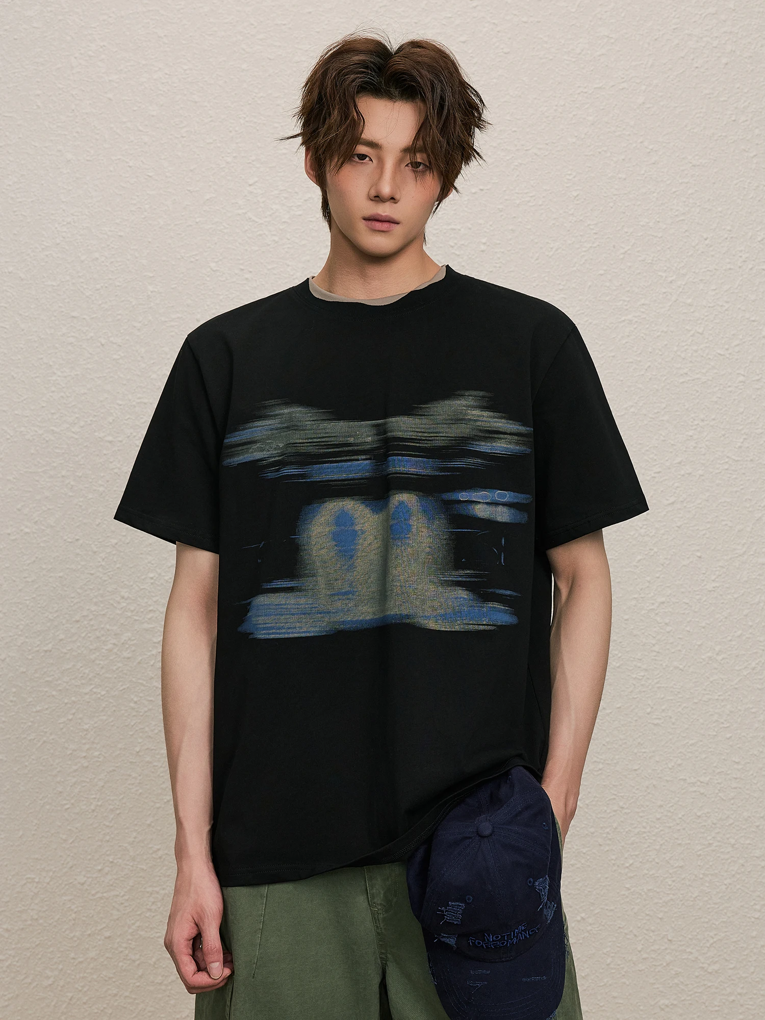 Unisex Casual Loose Breathable Short Sleeve T-Shirt Allin Heavyweight Printed Summer Fashion Brand Lightweight Comfortable Top