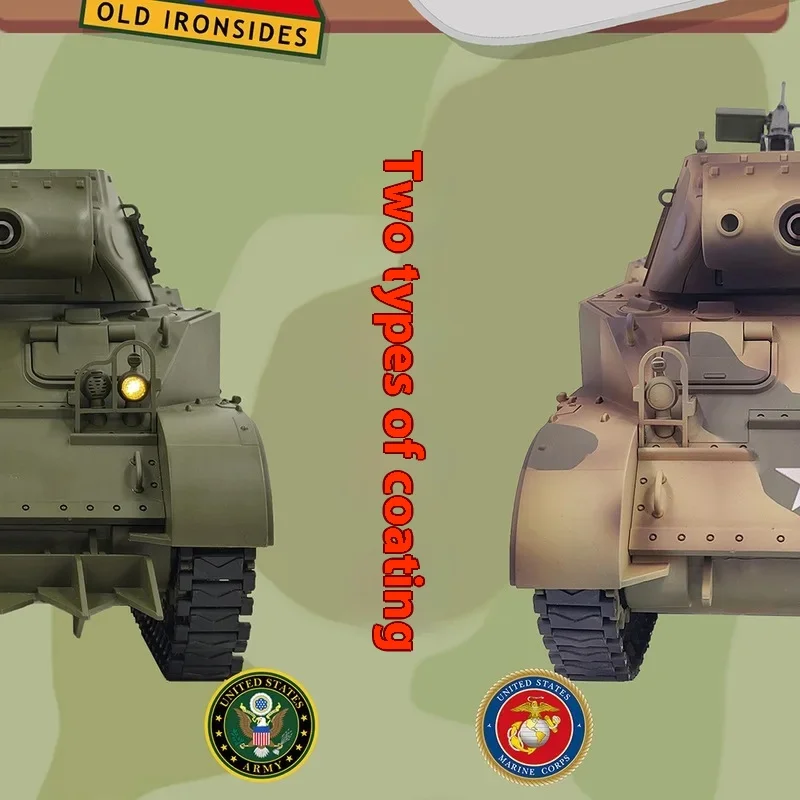 

Kubing Ke M8 Electric Remote Control Tank Model Toy Full-Scale Smoke Simulation Self-Propelled Artillery for Children Gift