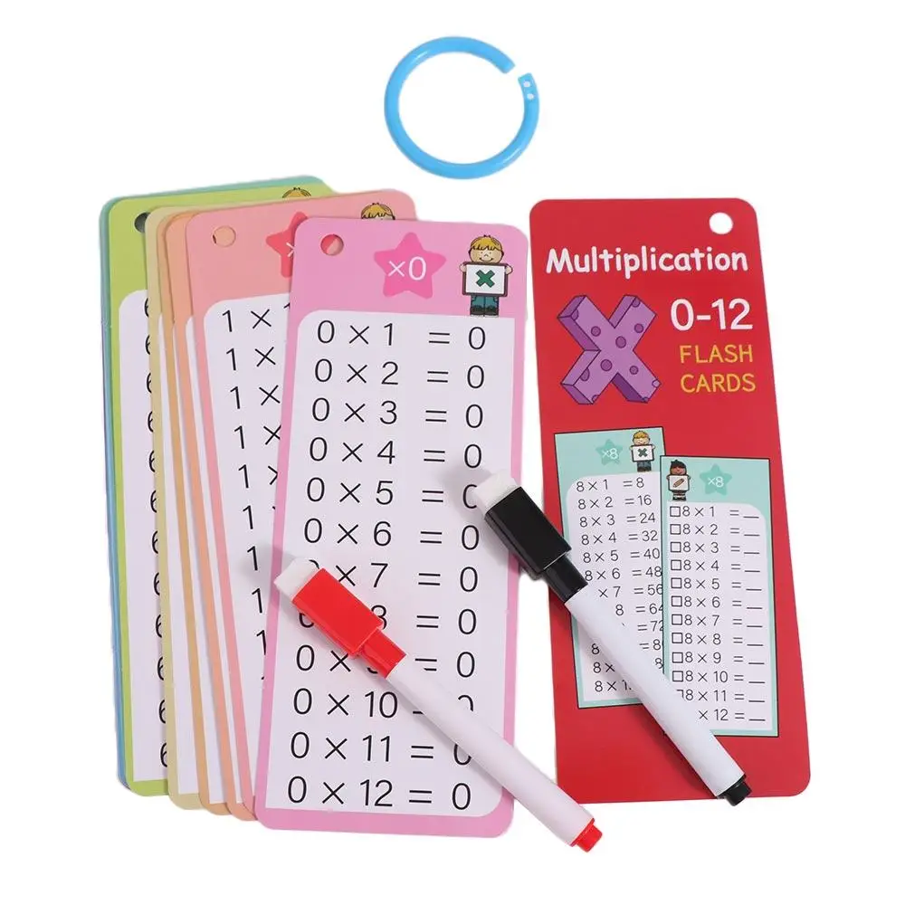 Tarjeta de matemáticas Montessori, tarjetas de aprendizaje, juegos a juego, multiplicación, educación de matemáticas, tarjeta Flash, tarjeta de reutilización