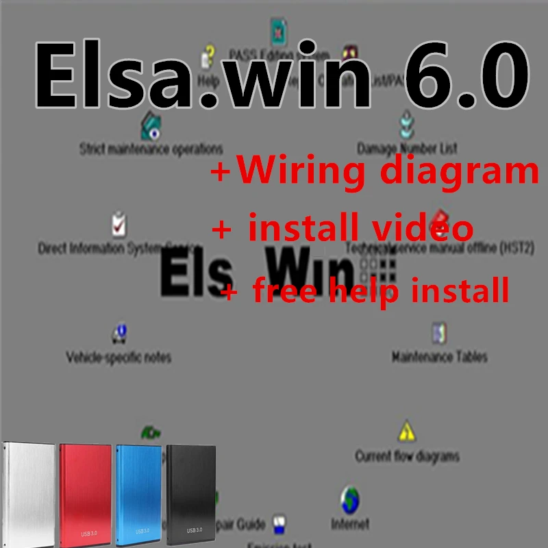 

2024 Hot sell, ElsaWin 6.0 Latest Version for V-W For A-udi For Sk-oda For S-eat auto repair software Elsa Win 6.0 Wiring diagra