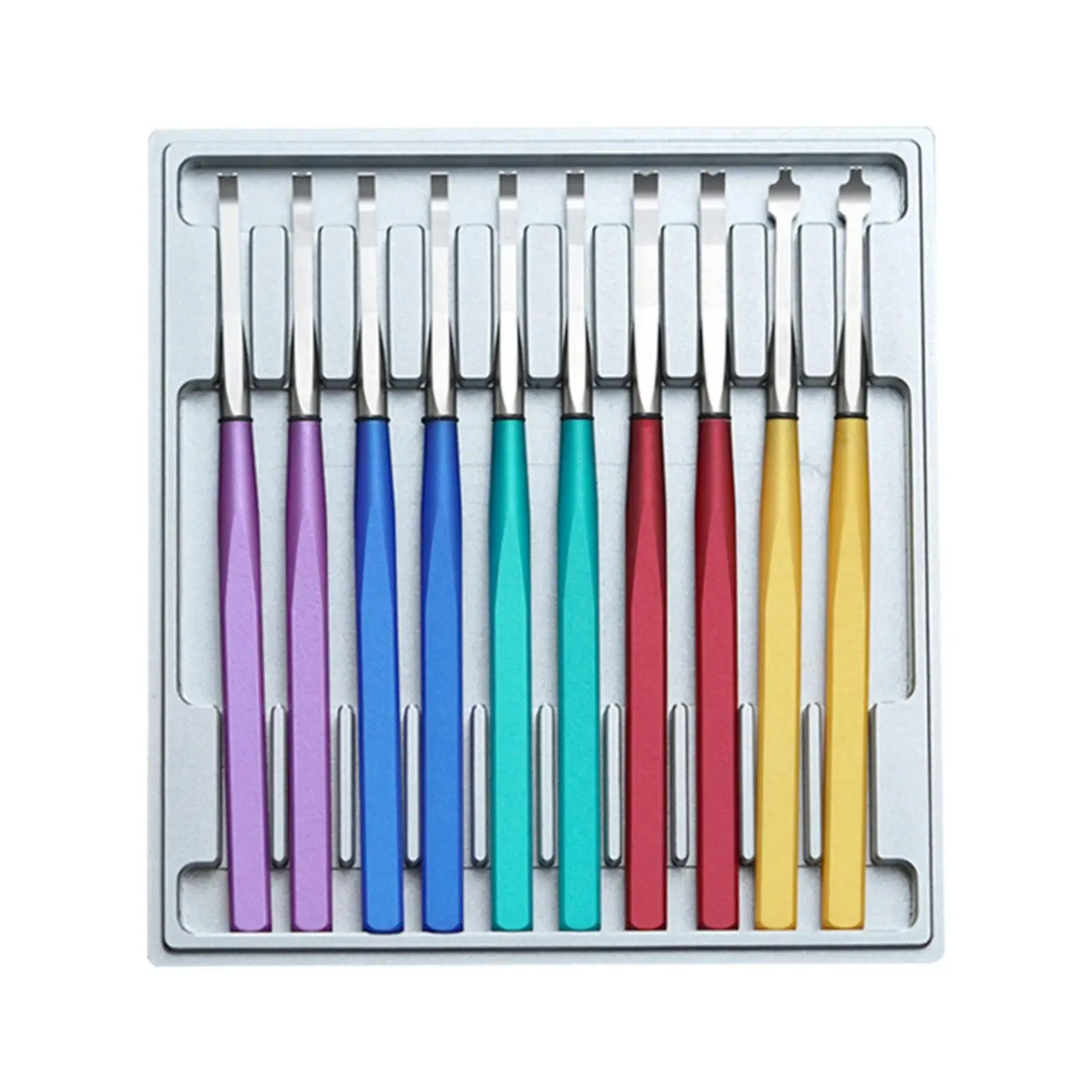 10 Pieces Watch Hand Removal Tools with Storage Box Hardened Alloy Steel Watch Hand Removal Tools Metal Shaft Ergonomic Handle