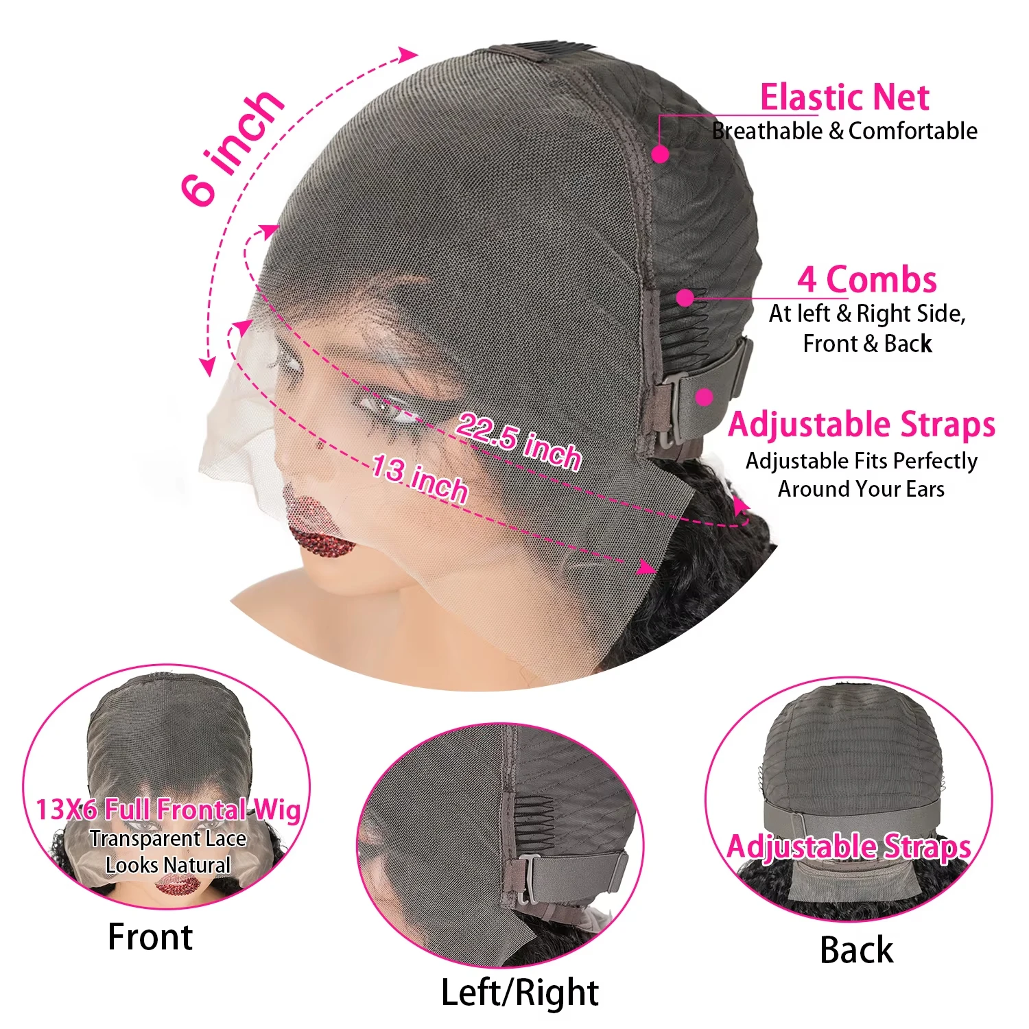 30 40 بوصة البورمية شعر مستعار مجعد 13x6 Hd الدانتيل شعر مستعار أمامي 210 الكثافة قبل قطعها الدانتيل الجبهة موجة عميقة خصلات الشعر المستعار الإنسان للنساء #6