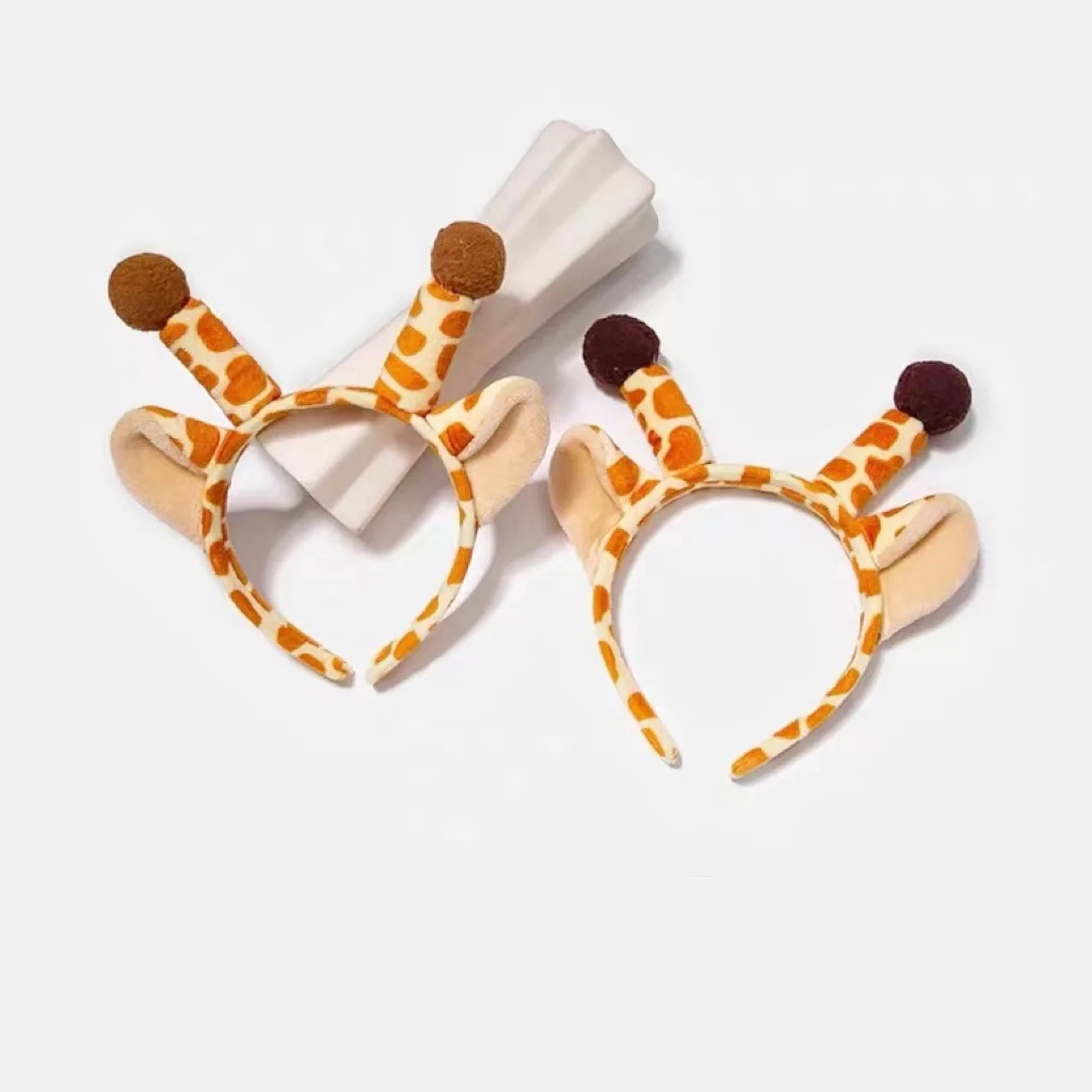 Plush Giraffe Ears Headband Women Cosplay Theme Party Hair Band Hair Hoop Bezel Christmas Halloween Funny Hair Accessories