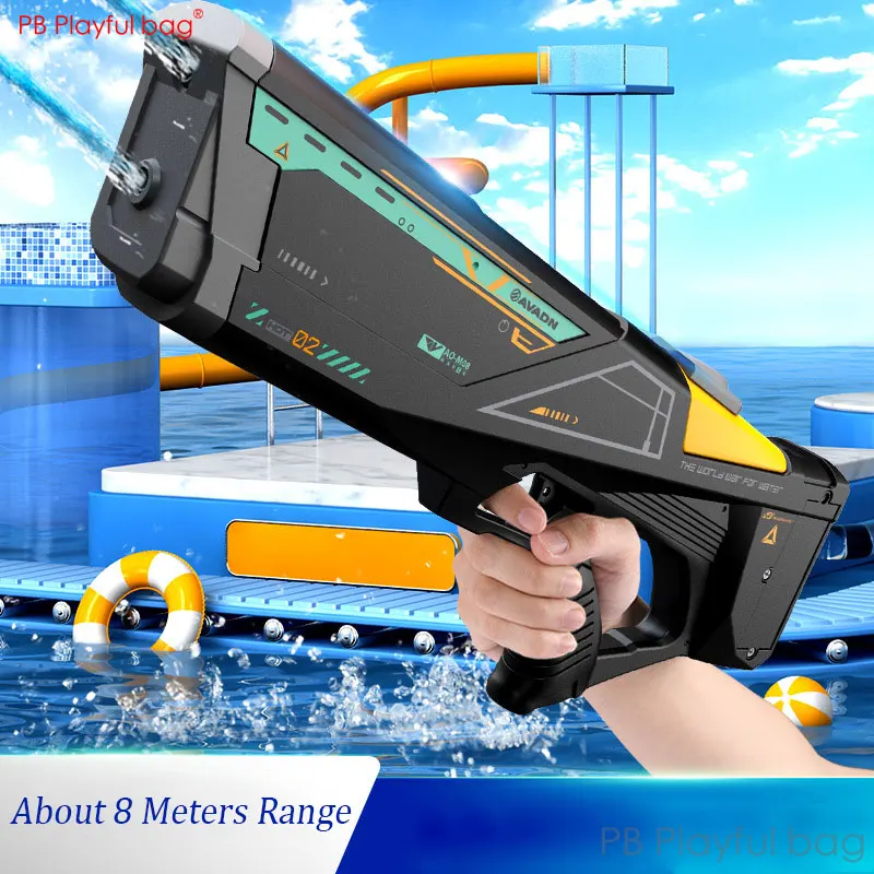 Dual Hole Full Auto Electric Water Gun High Pressure Long Range Water Blaster Swimming Pool Party Cool Kids Toy Adult Gift AC128