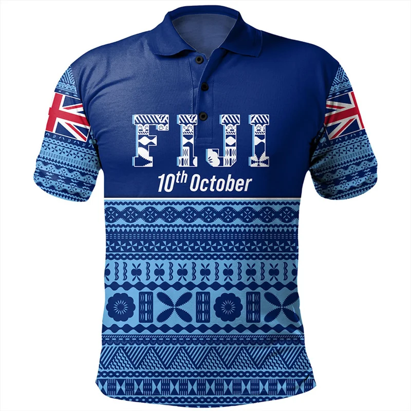 Camisa polo masculina com impressão da bandeira nacional BULA 3D, camisas vintage, gráfico Happy Fathers' Day, moda legal, verão