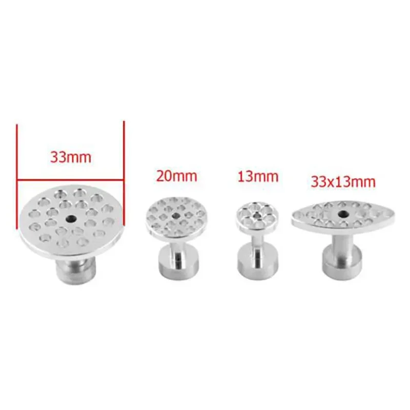 4 قطعة جسم السيارة بدون طلاء دنت حائل مشبك سبائك الألومنيوم الغراء مجتذب علامات التبويب مزيل أدوات إصلاح السيارات