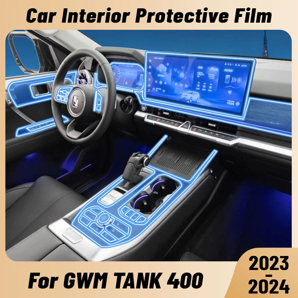 

Anti-scratch Car Interior Center Console Media Dashboard Navigation TPU Protector Film For GWM TANK 400 2023 2024 Accessories