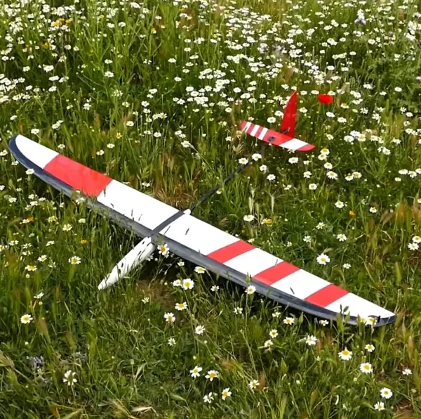 Hand Launch F3K Glider DLG Fixed Wing Practice Balsa Model Plane, Without Electronic Parts for RC Hobby and Flight Training