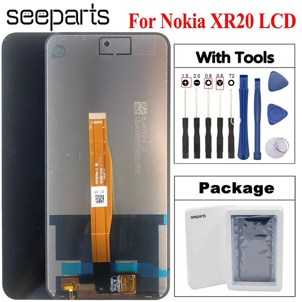 

Tested Well 6.67'' For Nokia XR20 LCD Display Touch Screen Digitizer Assembly Replacement For Nokia TA-1368 TA-1362 LCD Display