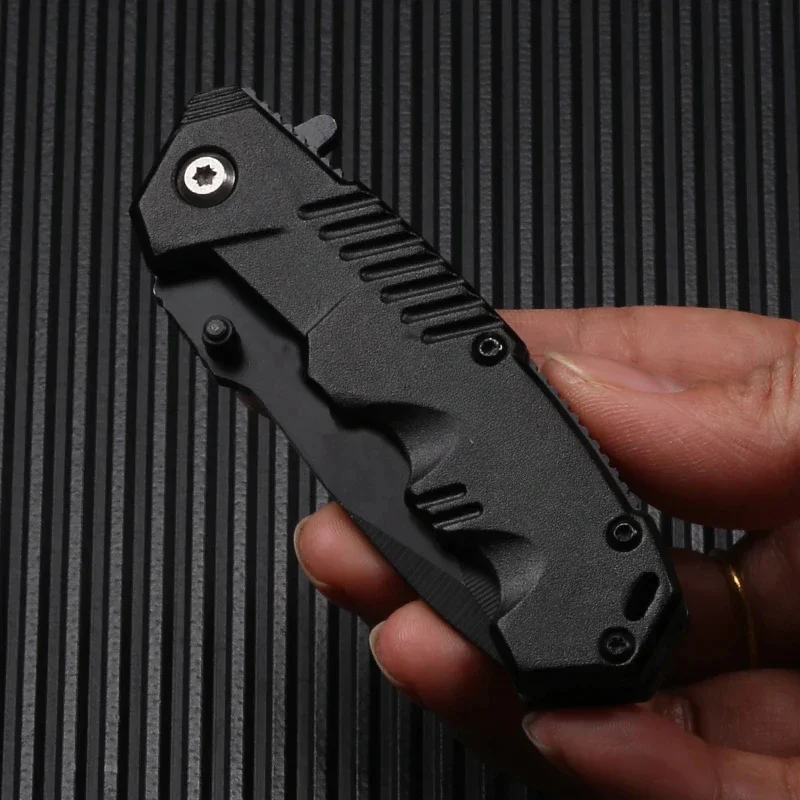 Stainless steel outdoor knife, camping self-defense knife, high hardness multifunctional folding knife