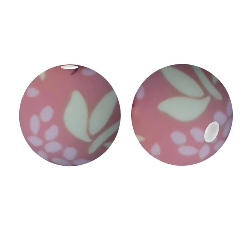 50pcs 15mm Asahi Seashell Pattern Food Grade Silicone Beads DIY Making Bracelet Key Ring Keychain Accessories