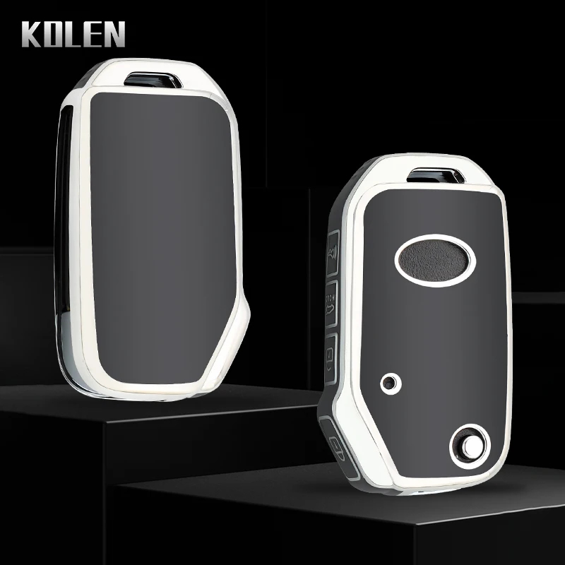 Funda de TPU para llave de coche, carcasa Fob para KIA Sportage R GT Stinger GT Sorento Ceed CD Cerato Forte 2018 2019, accesorios de soporte