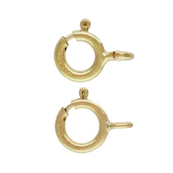 10 Pieces 14K Gold Filled Spring Ring Clasps w/ Open or Closed Ring 5mm 5.5mm 6mm 7mm 8mm