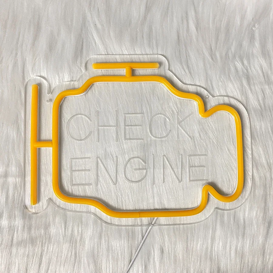 3D Carved Icon, Used For Bedroom, Garage, Game Room, Auto Repair Shop Art Decor, Father'S Day Gift,Check Engine Led Neon Sign. gallery 5