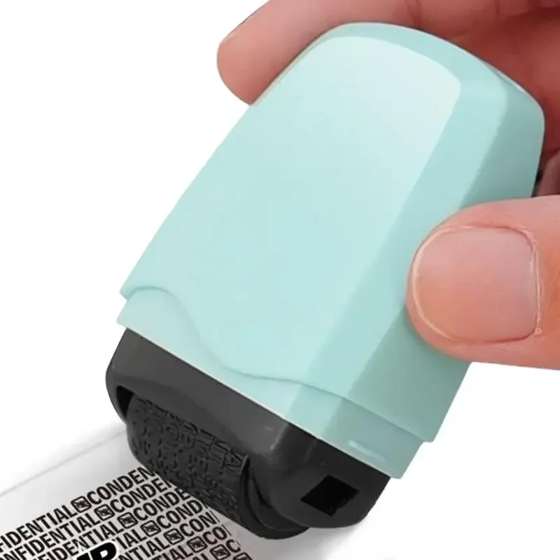 Rodillo de sello de privacidad, rodillo de borrador de dirección de tinta reutilizable para protección de privacidad, fácil de usar, sello de seguridad para facturas, documentos de impuestos