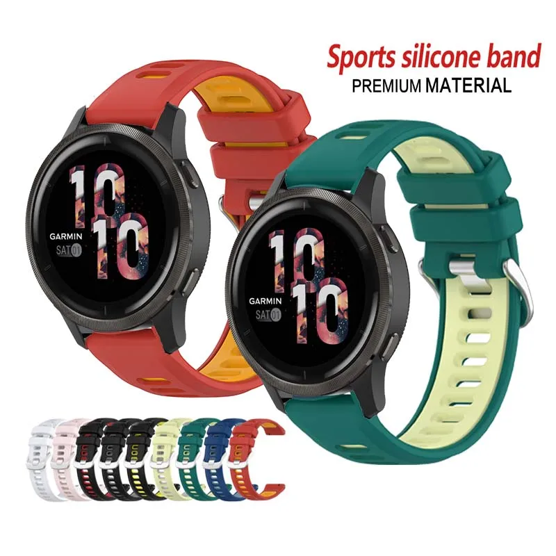 Силиконовый спортивный ремешок для Garmin Venu4, Venu3 45 мм, SQ 2 / Active5 / Active6 / Vivoactive 6, 5, 3