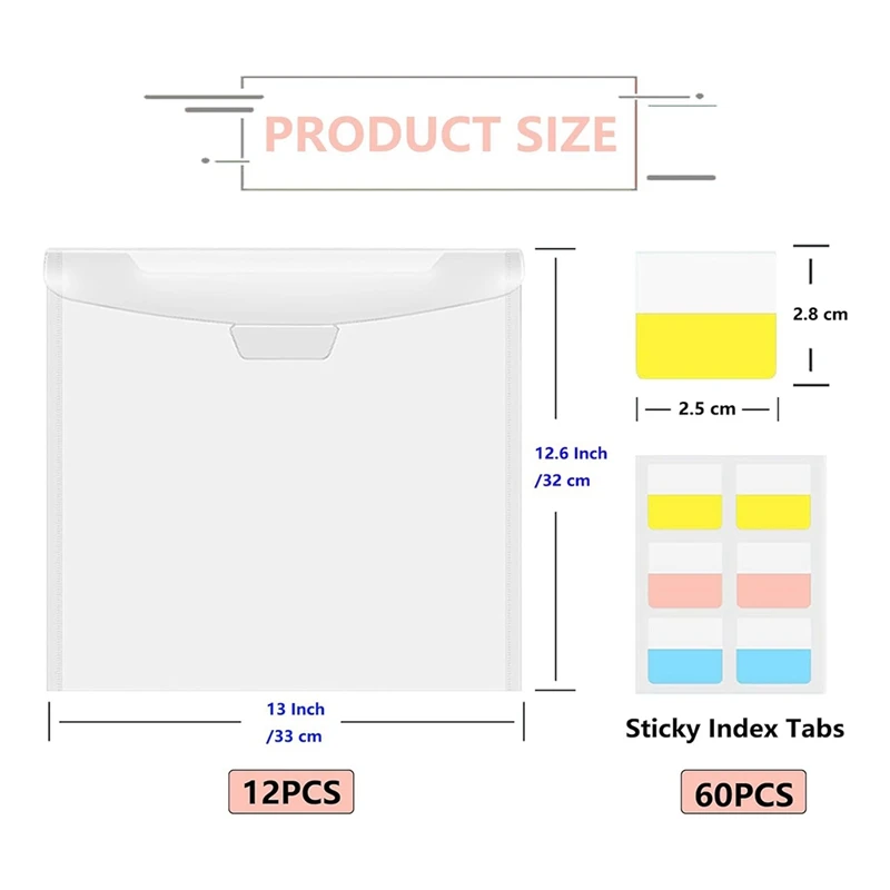 مغلف منظم قصاصات الكتب ، جيوب تخزين ، أكمام للتخزين ، ورق 12x12 بوصة ، مع 60 ملصق ملصقات ، 12 *
