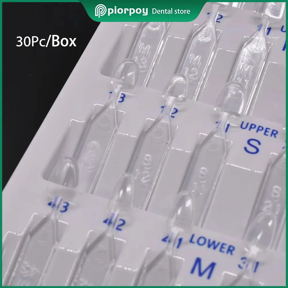 

PIORPOY 30 Pcs Dental Veneer Mould Front Teeth Light Cure Composite Resin Autoclavable Tooth Partner For Anterior Odontologia