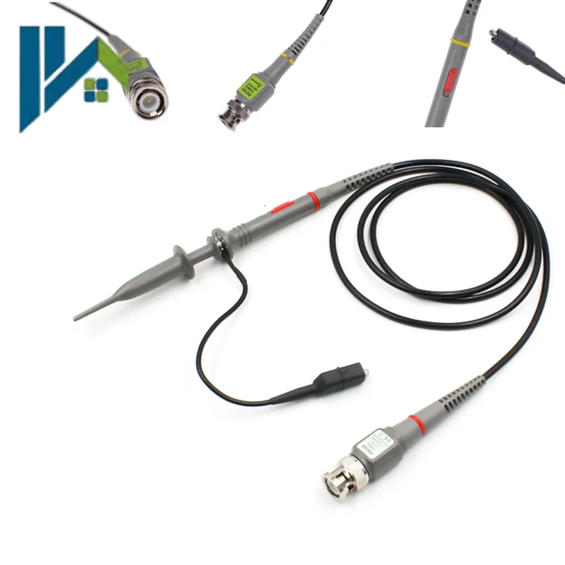 P6100 Oscilloscope Probe 100MHz 10:1 Attenuation BNC Scope Test Probe Clip Lead Oscilloscope Probe Tip