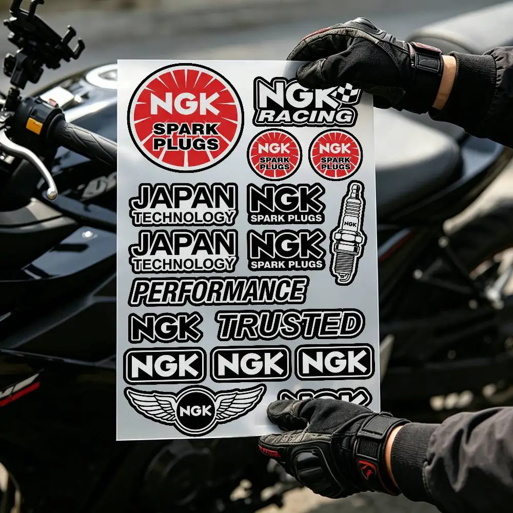 For NGK Reflective Strip Sticker Universal Safety Warning for Car Motorcycle Bike Helmet  High Reflective Waterproof