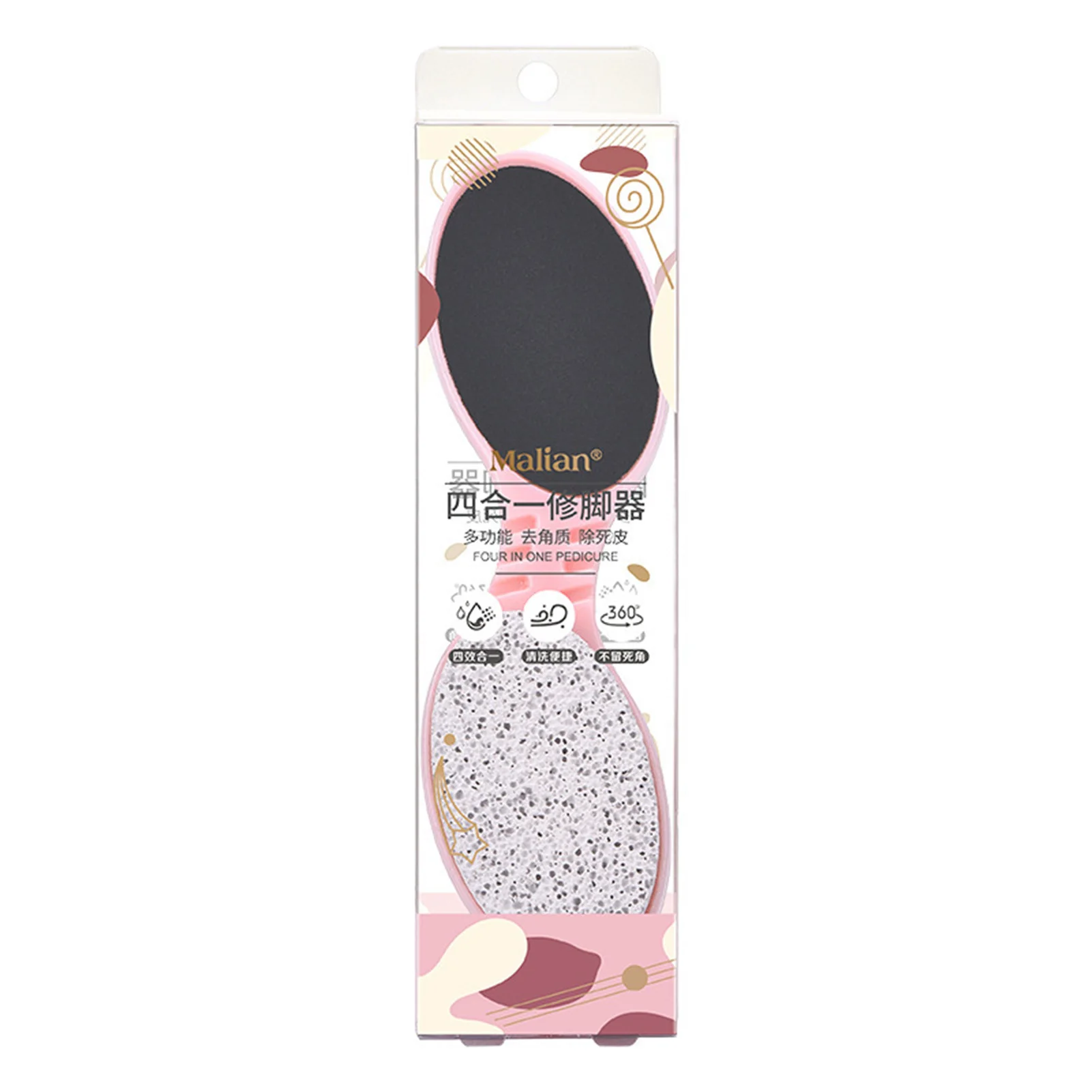 Professional Pedicure Tool 4-in-1 Foot File Pumice Stone Exfoliator for Home Bathroom Travel Dead Skin Remover Durable