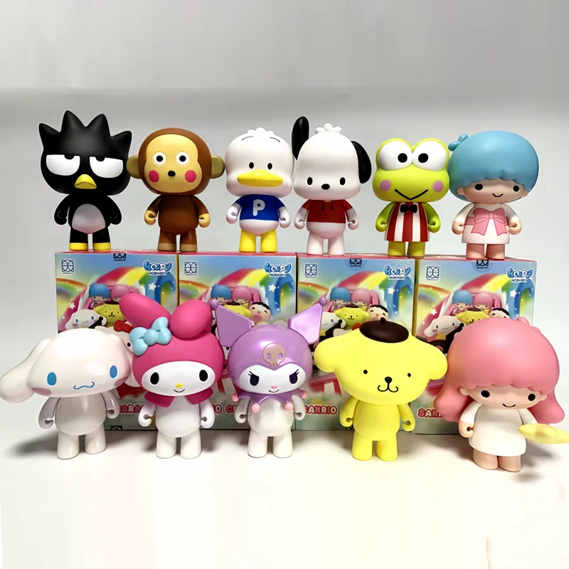 

15 см Подлинная Sanrio семейная планшетофон серии Kurome Melody почтовый пояс Модная фигурка орнамент игрушки загадочная коробка подарки