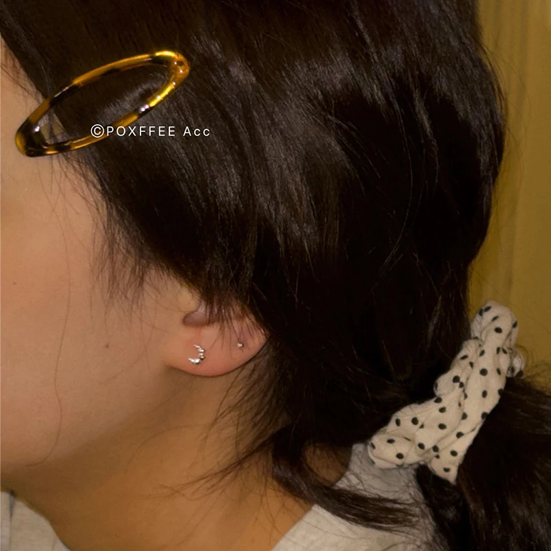 Vintage Accessories Leopard Print Glue Oval Hair Clips Cute Korean Charm BB Hair Clip Y2K Women Jewelry Y2K Hair Accessories