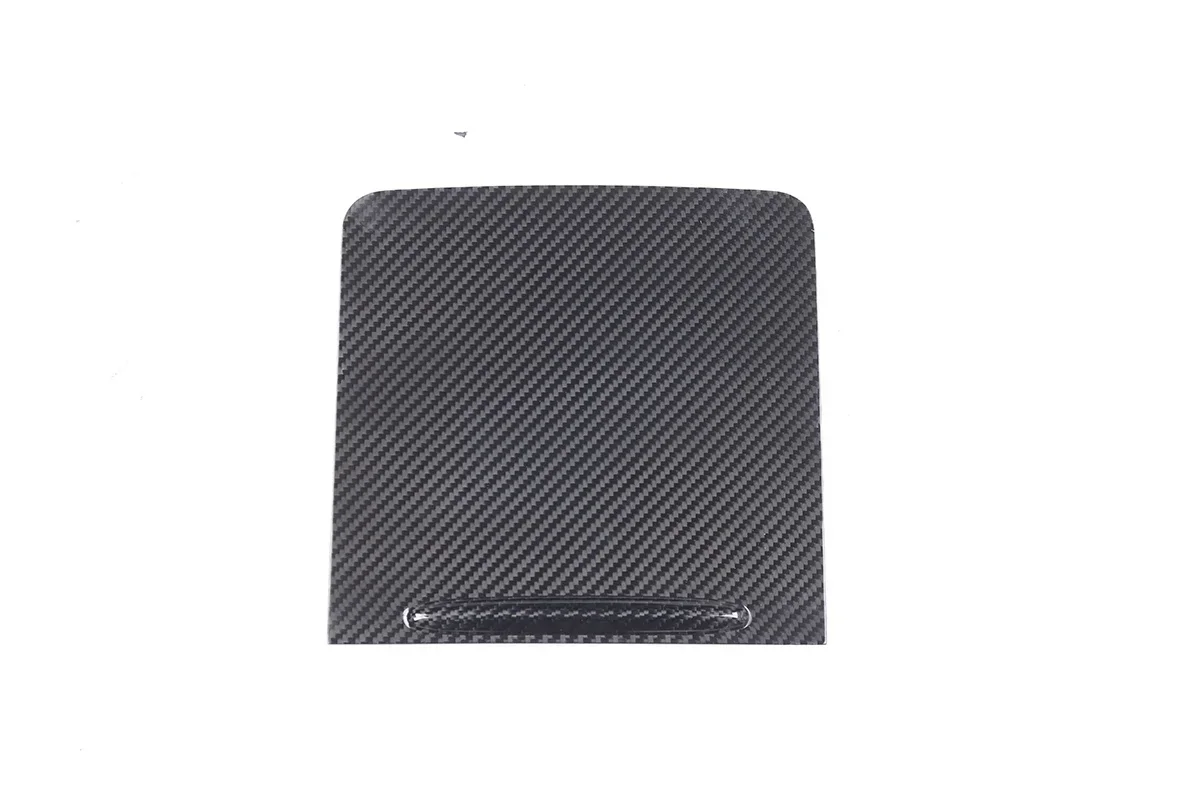 Autocollant de couverture de console de panneau de commande central, patch de protection d'accoudoir, modification de voiture, 100% fibre de carbone véritable, modèles 3 Y, placements