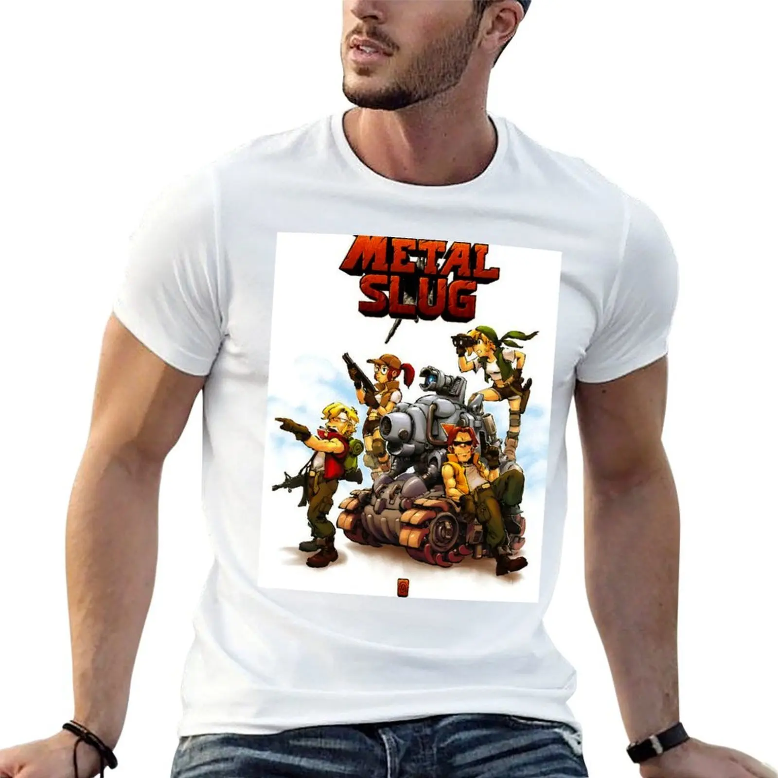

Metal Slug T-Shirt t shirt men 100% cotton luxury brand man t shirt cotton high quality anime t shirts oversize T-Shirt