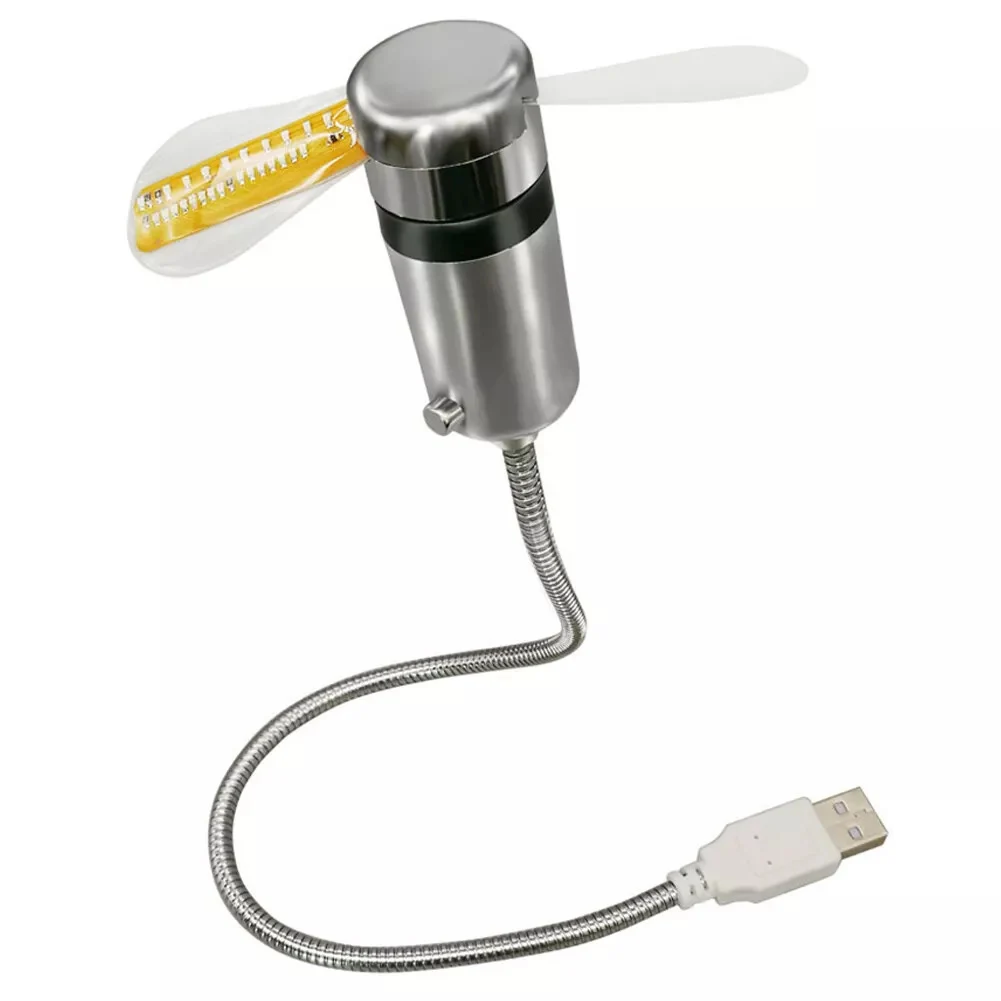 Mini ventilateur de refroidissement clignotant, affichage en temps réel, horloge LED, DC 5V, gadgets portables, USB, pièces de qualité de l'air d'intérieur, 1 pièce