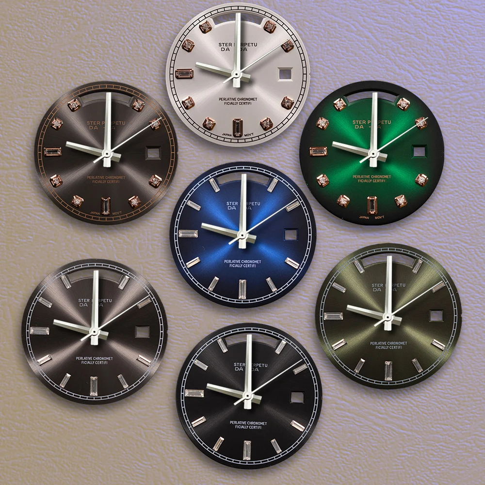 31mm S Logo 8285 sun Dial Gemstone dial Diamond dial Gradient dial Fit 8285 Movement Watch Modification Accessories ﻿ ﻿