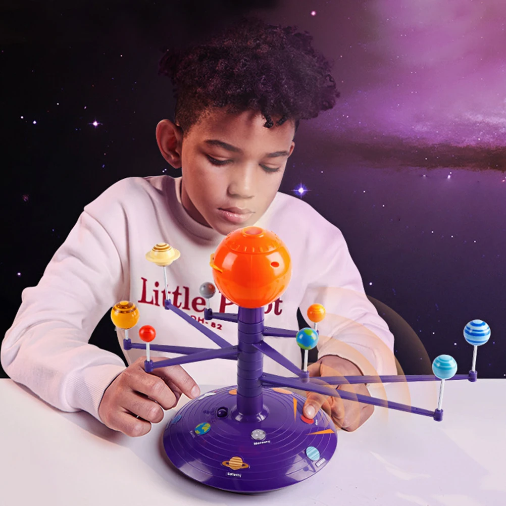 

Solar System Voice Projector Toy Educational Kids Plaything Planetarium Building Blocks STEM Gift