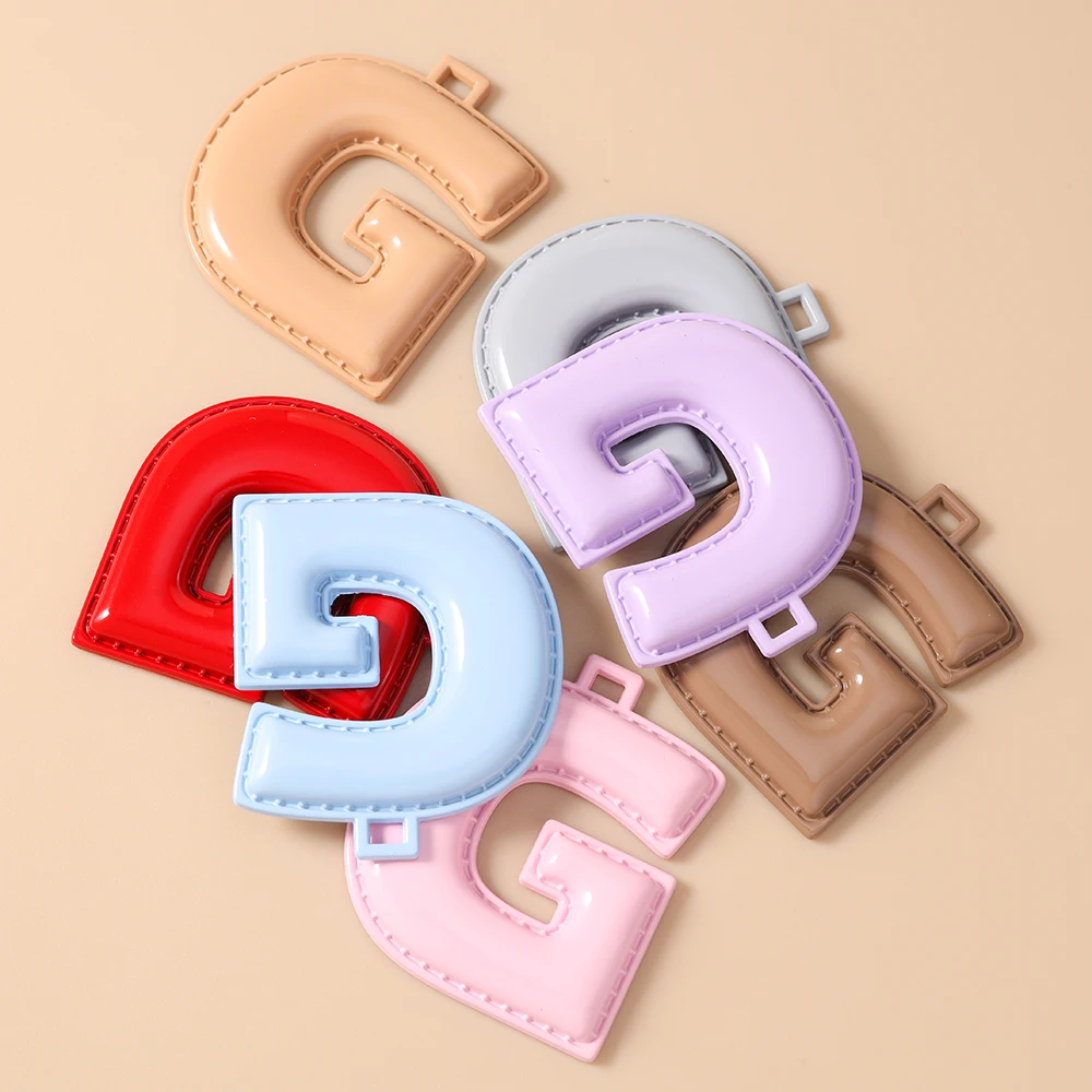Tusember 5 Stück 40mm Niedliche Metall-Emaille A-Z Alphabet Buchstaben Charms Anhänger für Schmuckherstellung Ohrringe Halsketten DIY Bastelarbeiten – Detail 12