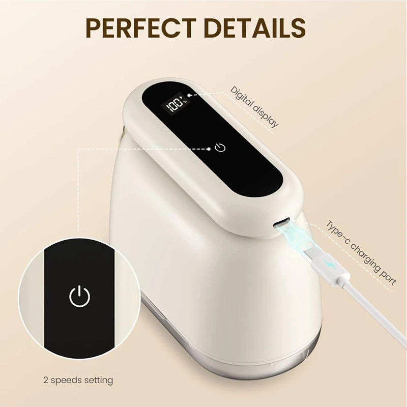 1 Set Lint Shaver Rechargeable Fabric Shaver Electric Lint Remover Dual-Head Defuzzer For Clothes, Sweater, Fuzz, Sofas, Toy