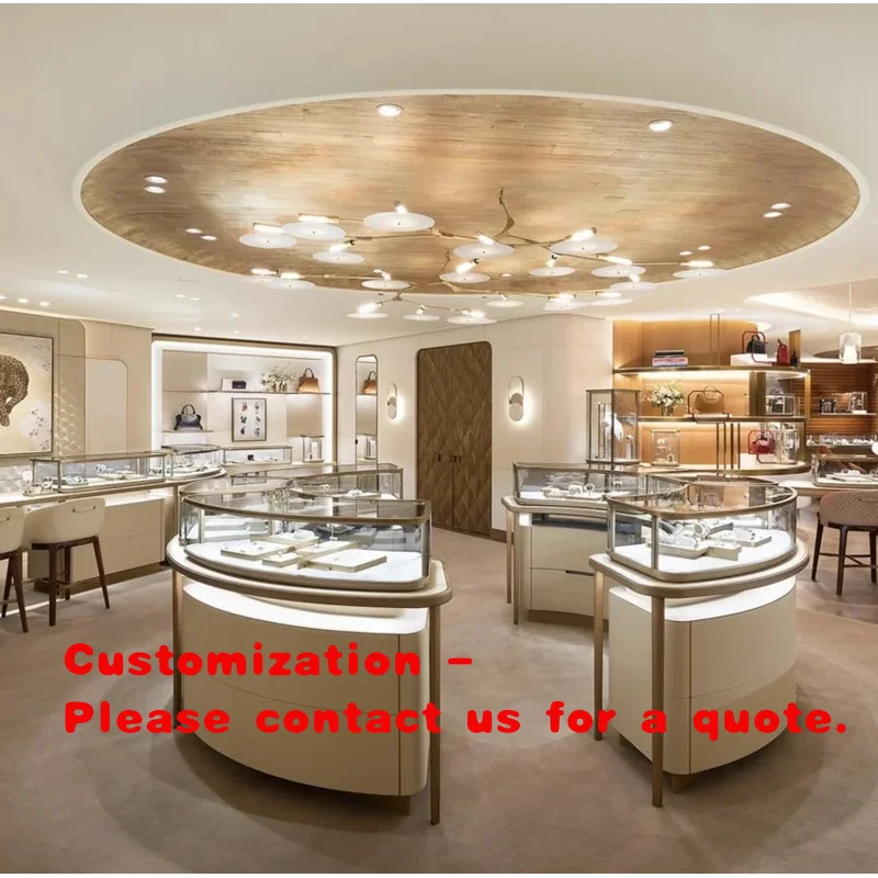 custom.Luxury Modern Glass Table Jewelry Showcase High Quality Design