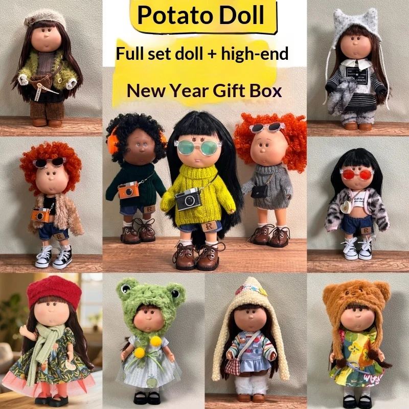 

24cm 9.4 Inch Spanish Potato Doll Mia Complete Set Bjd Dolls With Full Outfit Designer Toy Collectible Girl Birthday Gifts