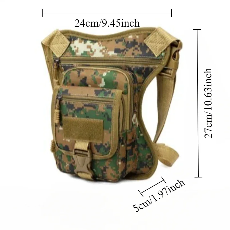 New Motorcycle Drop Leg Bag Camouflage Waterproof Waist Bag Outdoor Multifunctional Travel Hiking Portable Motorcycle Leg Bag