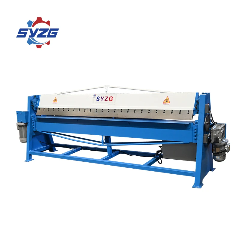 SYZG Pure Electric Bending Folding Machine Semi-Automatic Pneumatic Stainless Steel 280kg Model WS1.5-1300