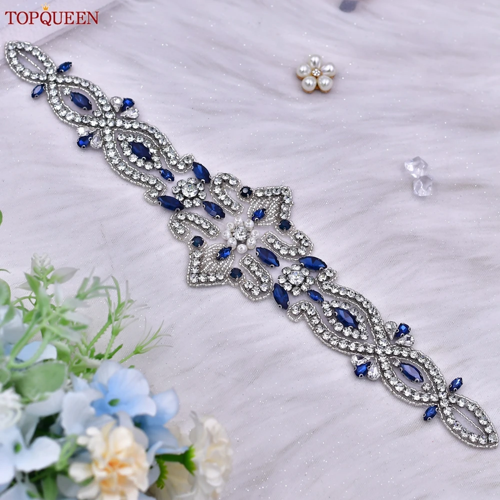 TOPQUEEN Formal Occasion Woman Belt Diamond Handmade Belt For Bridal Wedding Accessories Dress Waist Decoration S245-ML