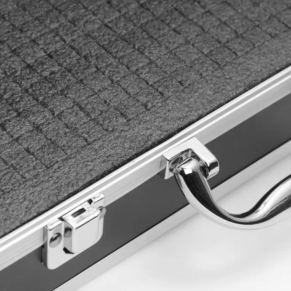 Cassetta degli attrezzi Custodia per strumenti in alluminio Scatola di immagazzinaggio Attrezzatura portatile Cassetta degli attrezzi Scatole per organizer Valigia in alluminio con custodia rigida grande