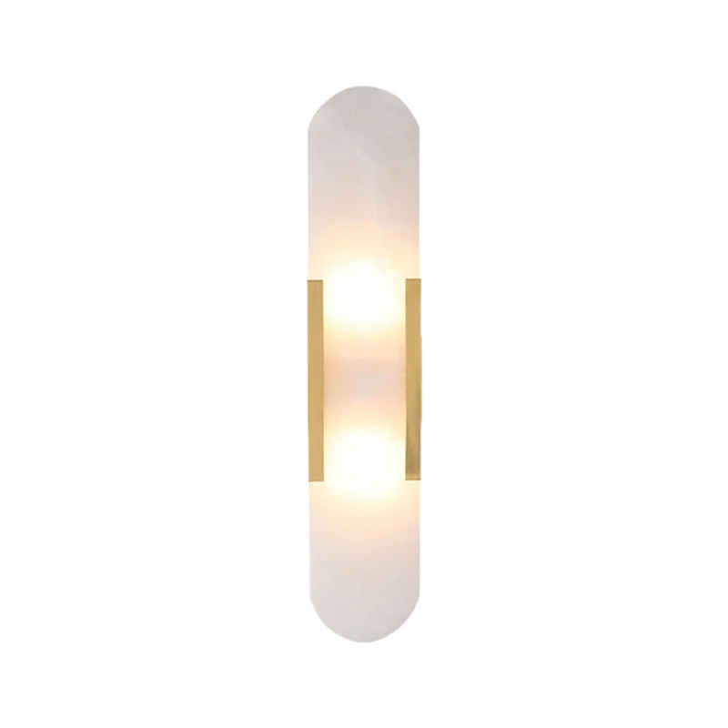 

Living Room Bedroom Bedside Wall Lamp Golden Color Natural Marble Decoration Light Hotel Aisle Staircase Sconce