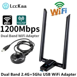 USB WiFi Adapter 1200Mbps Wifi Usb 3.0 Network Card Dual Band 5G/2.4GHz Wireless USB Adapter for PC Laptop Wifi Dongle Receiver