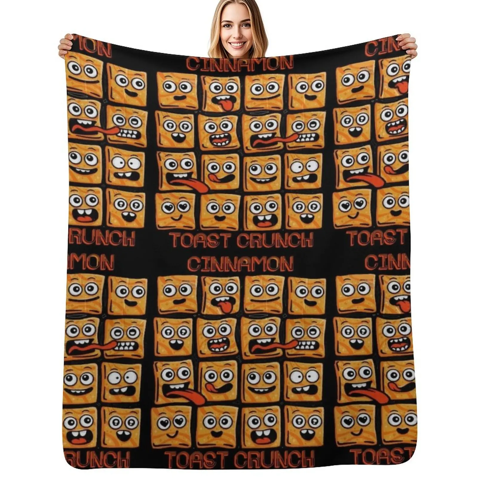 

CINNAMON TOAST CRUNCH Throw Blanket Warm Plush Fuzzy Blanket for Living Room