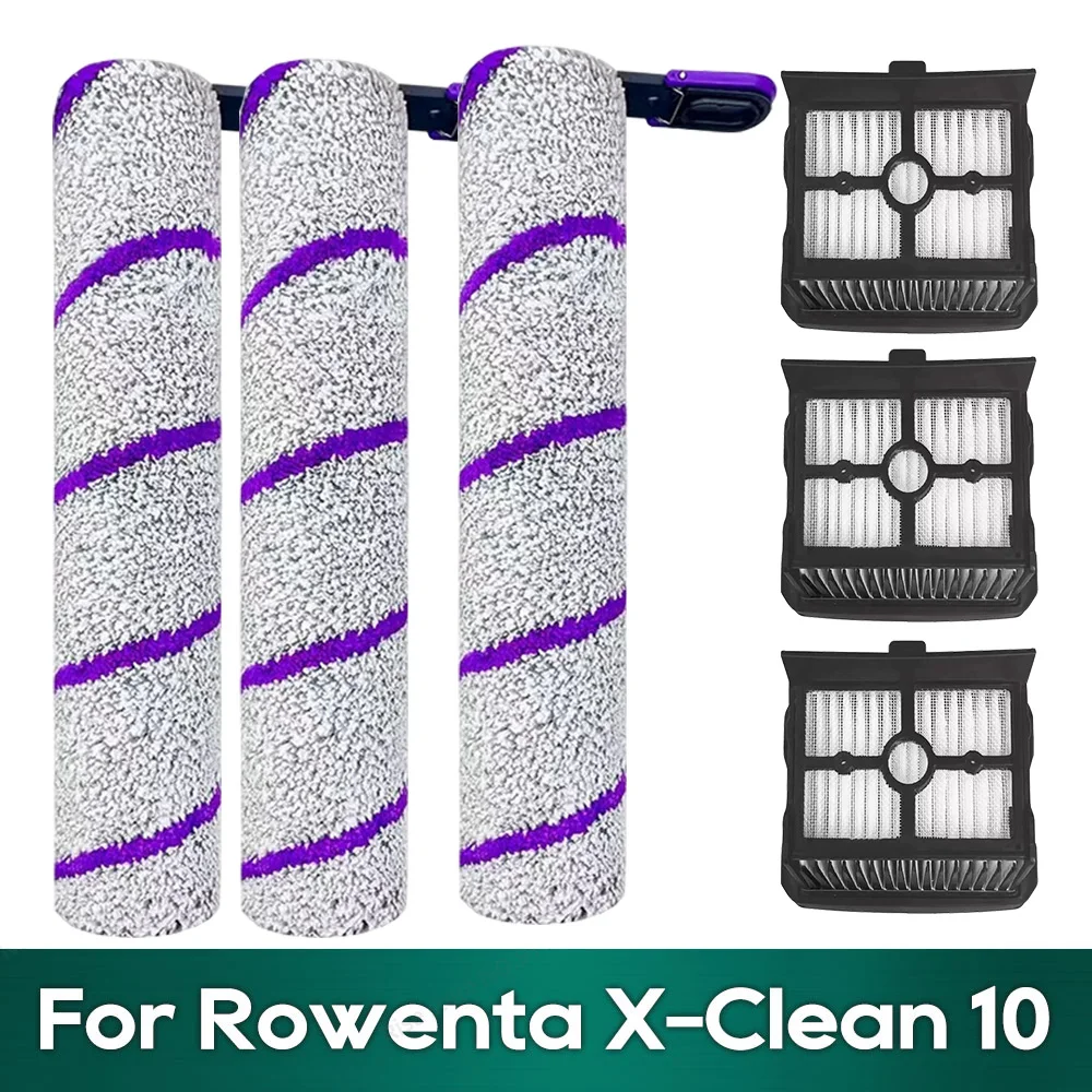 Compatible con Rowenta X-Clean 10, Tefal X-Clean 10, Narwal S20 Pro, cepillo giratorio para aspiradora inalámbrica, repuesto de filtro Hepa